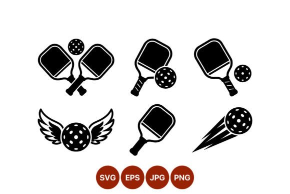 Black and White Pickleball Icons: A Designer's Guide to This Sporty Vector Set