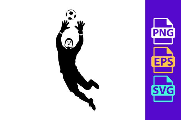 Capturing Motion: The Soccer Goalkeeper in Action Diving to Ca