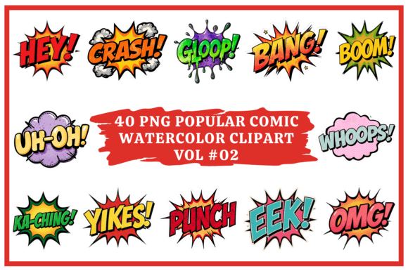 Dynamic Comic Energy: Using Watercolor Clipart