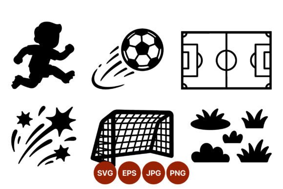 Dynamic Motion: The Soccer Player Kicking Ball Vector Art