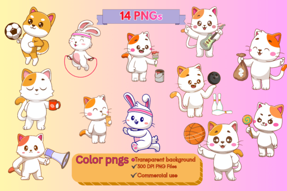 Kawaii Animal Activity Clipart: Adding Playful Energy to Your Designs