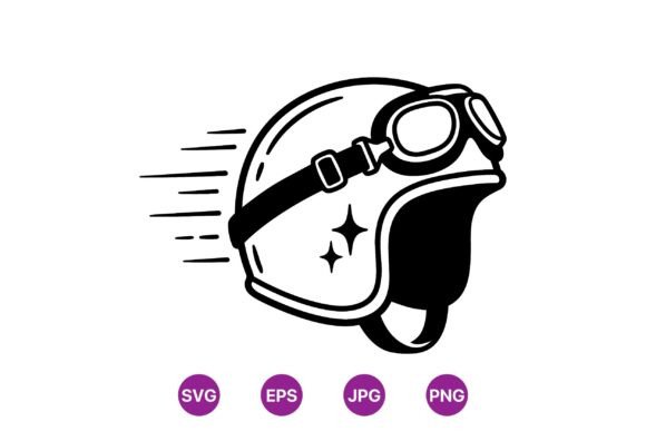 Rev Up Your Brand: Retro Motorcycle Helmet SVG Design