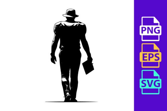 Silhouette of a Man Walking Away: The Ha Font