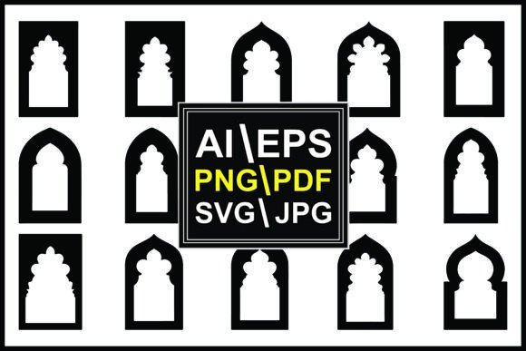 Silhouette Window Cutout Shapes Pattern: A Designer's Asset