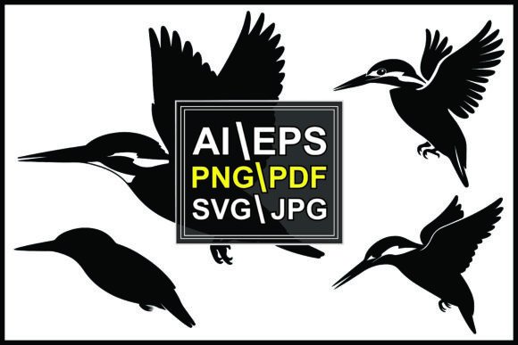 Silhouettes Birds Flying Vector Bundle for Dynamic Design