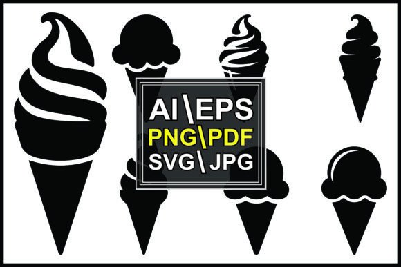 Sweeten Your Designs with Silhouettes Ice Cream Cone Dessert
