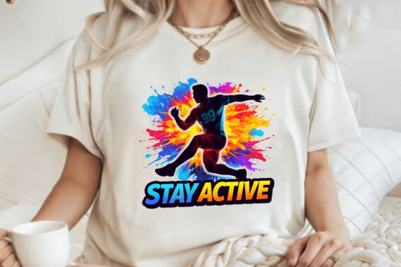 Unleash Energy: The Stay Active Sport PNG Design