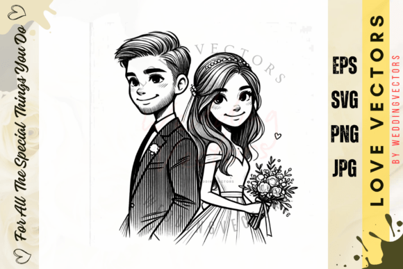 Weddingvectors - 22003314: Capturing Timeless Romance in Design